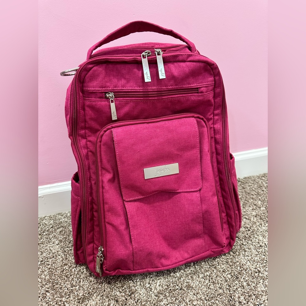 Jujube Be Right Back diaper bag in Raspberry Jam
